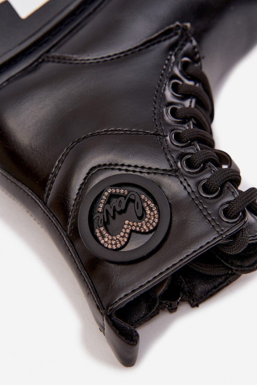 Laarzen Kinderen opInarmen met bont erin met ornamenten LOVE zInart Rosaira