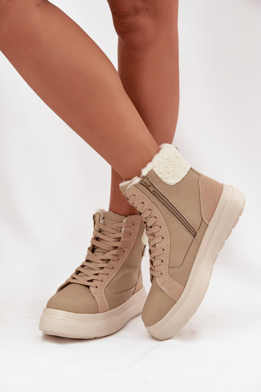INinterlaarzen Dames met opInarming Lee Cooper LCJ-25-01-3736 beige