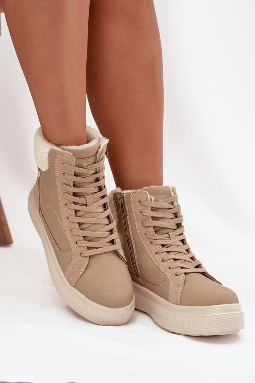 INinterlaarzen Dames met opInarming Lee Cooper LCJ-25-01-3736 beige