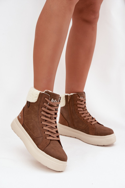 INinterlaarzen Dames met opInarming Lee Cooper LCJ-25-01-3735 bruine kleur