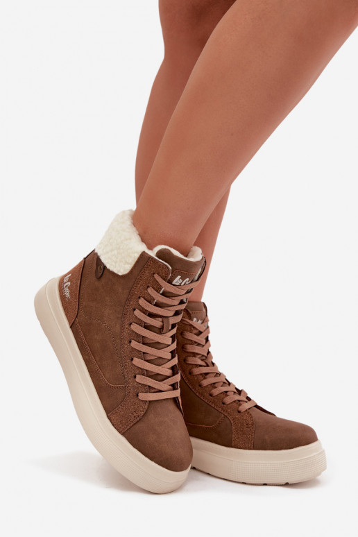 INinterlaarzen Dames met opInarming Lee Cooper LCJ-25-01-3735 bruine kleur INinterlaarzen Dames met opInarming Lee Cooper LCJ-25-01-3735 bruine kleur