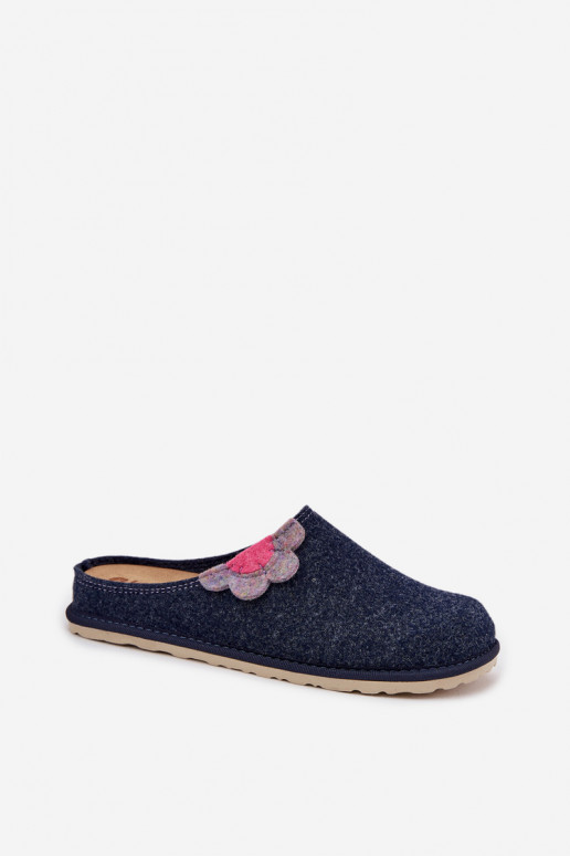 Slippers Dames Met een bloem Inblu CS000043 donkerblauIn Slippers Dames Met een bloem Inblu CS000043 donkerblauIn