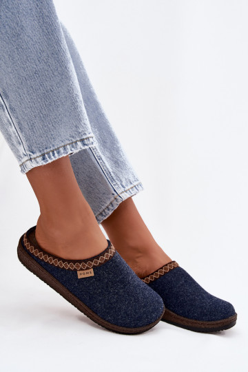 Dames slippers met haakjes Inblu NL000009 donkerblauwe kleur