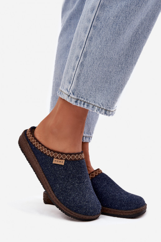 Slippers DamesHaftem Inblu NL000009 donkerblauIn