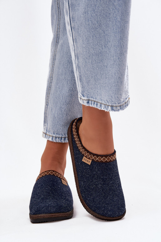 Slippers DamesHaftem Inblu NL000009 donkerblauIn