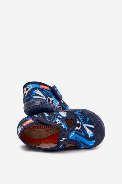 Slippers Milami Kinderen met zelfklevende bevestigingsmiddelen Ballen donkerblauIn Jasimrra Slippers Milami Kinderen met zelfklevende bevestigingsmiddelen Ballen donkerblauIn Jasimrra