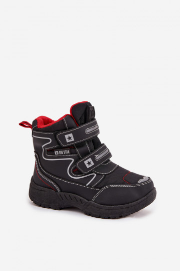Gevoerde kinder sneeuwlaarzen "Big Star" OO374049 zwarte kleur 2