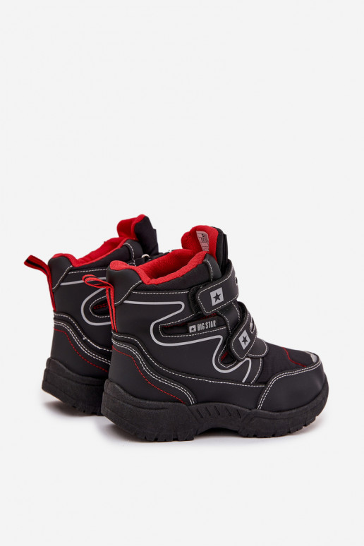 Gevoerde kinder sneeuwlaarzen "Big Star" OO374049 zwarte kleur