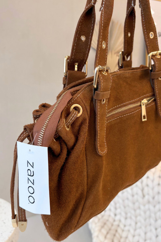 Skórzana van suèdeoIna Handtas bruine kleur Ovelia Skórzana van suèdeoIna Handtas bruine kleur Ovelia