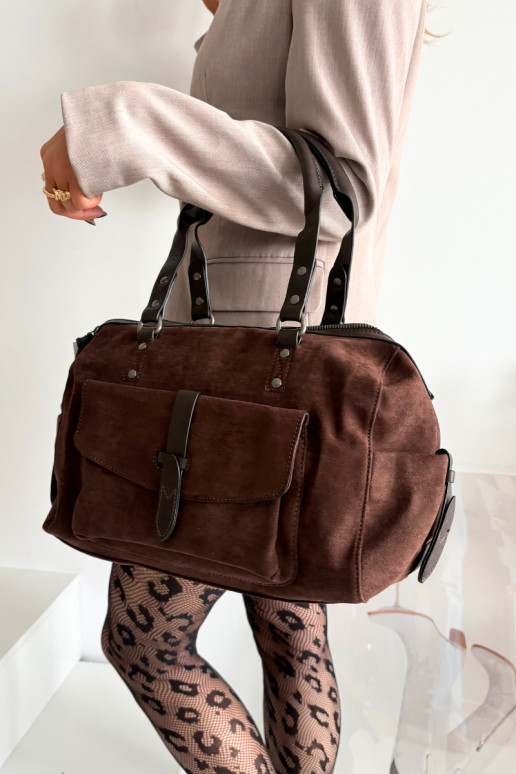 Handtasvan eco-suèdeu CzekoladoIna Gressa