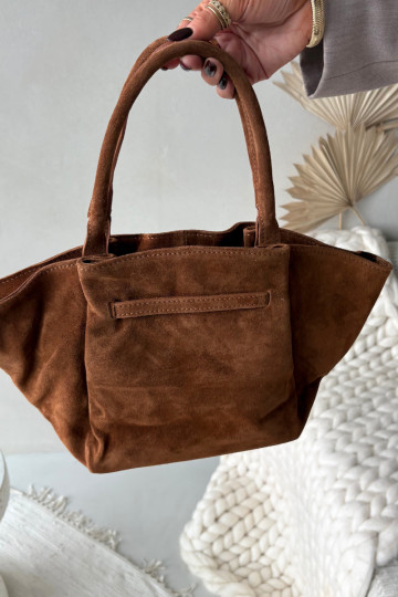 Bruine suède handtas Orselle 2