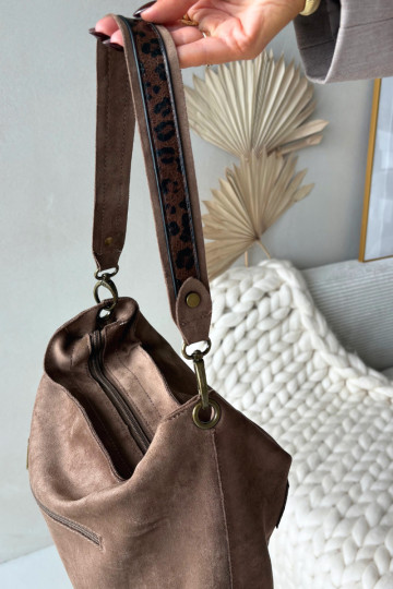 Handtasvan eco-suèdeu ivoor Deliane 2