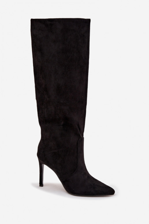 opInarmen dameslaarzen met dunne hakkenvan eco-suèdeu zInart Rosavine