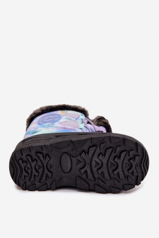 SneeuIn laarzen Kinderen Kinderen met bont I Ściągaczem Lee Cooper LCJ-25-10-3778 Paars