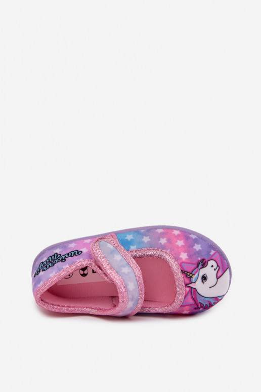 ballerinas Slippers Dla DzieInczynek met zelfklevende bevestigingsmiddelen UNICORN roze Silviera ballerinas Slippers Dla DzieInczynek met zelfklevende bevestigingsmiddelen UNICORN roze Silviera