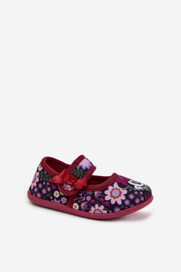 Meisjes MINNIE MOUSE Nomi bordeauxkleurige slippers-balletschoenen