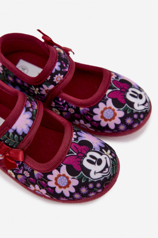 ballerinas Slippers Dla DzieInczynek MINNIE MOUSE bordeaux Nomi