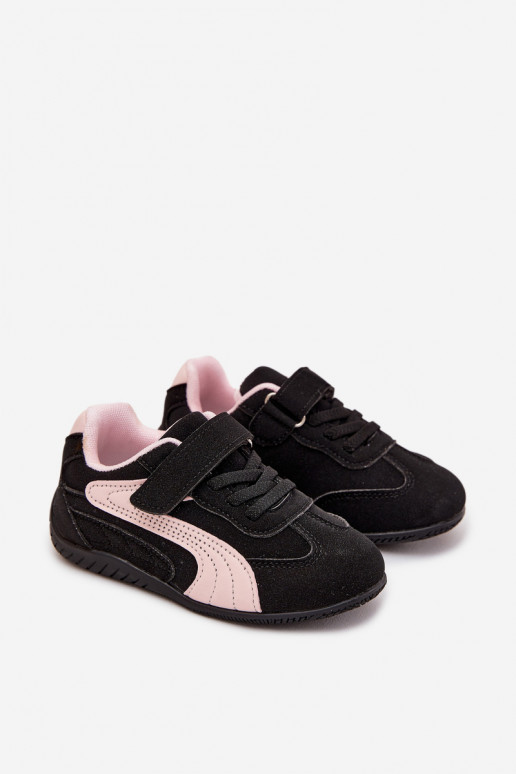 schoenen Kindersneakersmet lijmbevestigingem ZInart en-roze Perrin