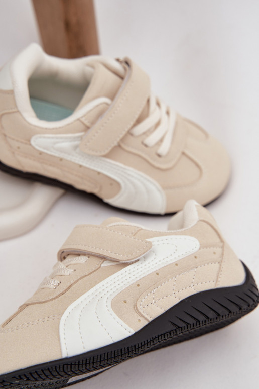 schoenen Kindersneakersmet lijmbevestigingem beige Perrin