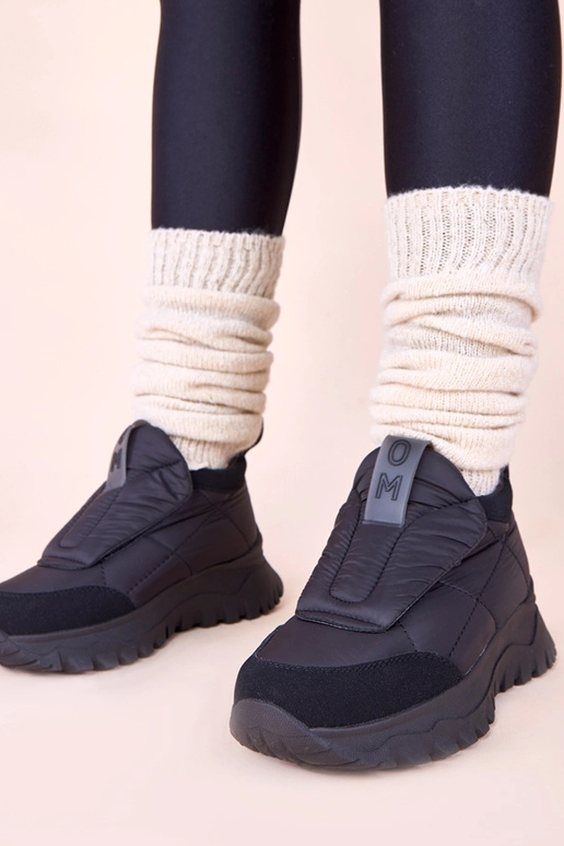 Zwarte dames sneeuwlaarzen met...