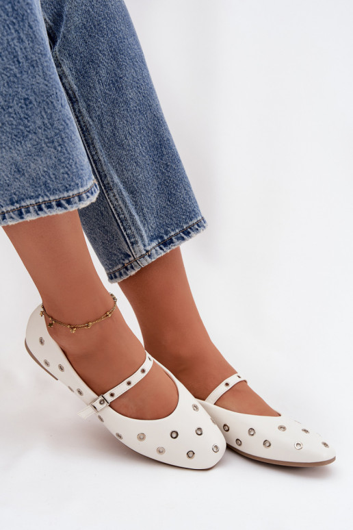 Ballerinas Dames Ze zilvere kleurmi Elementami Initte kleur Het heeftrivon