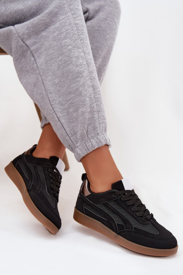 Dames sportschoenen in sportstijl zwart Hanelor