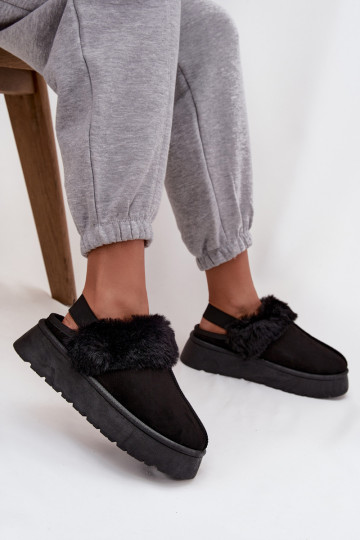 Slippers Dames met platform met bont zInart Linaris