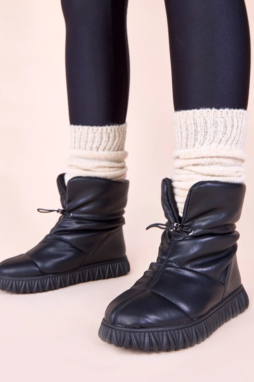 Zwarte sneeuwlaarzen van natuurlijk...