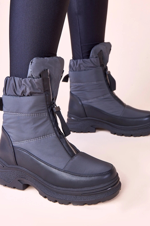 Grijze sneeuwlaarzen met rits Hina