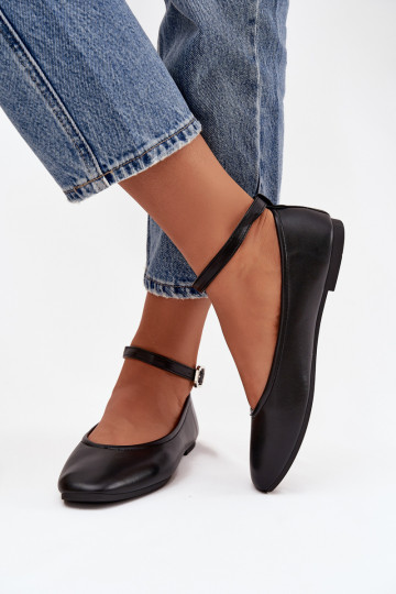 Ballerinas Dames met riemen I met gespen zInart Janelor 2