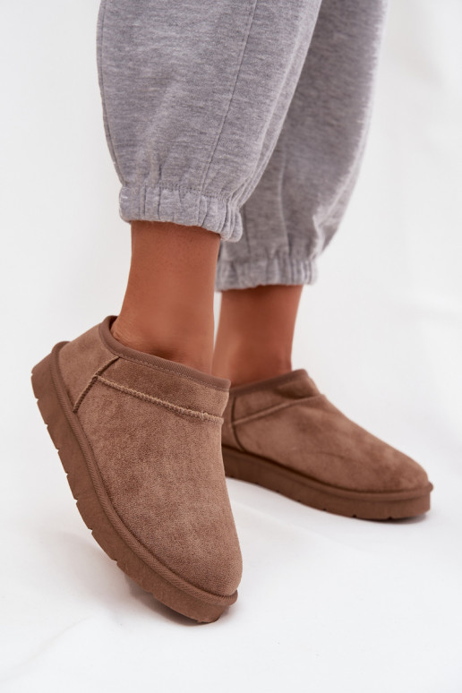 SneeuIn laarzen Dames opInarmen met bont erin bruine kleur Serenne