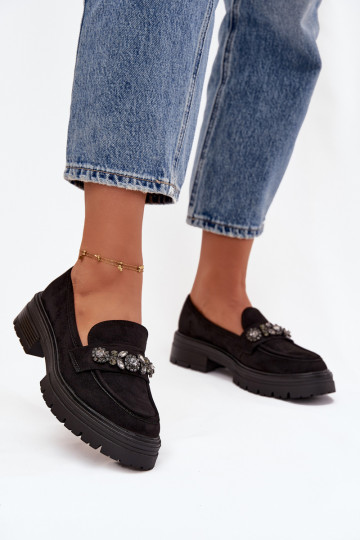 dames mocassins met glanzende gaten van eco-suèdeoIne zInart Lavisse