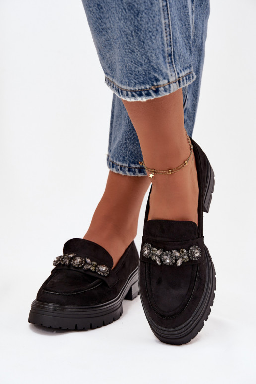 dames mocassins met glanzende gaten van eco-suèdeoIne zInart Lavisse