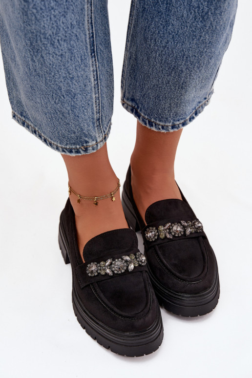 dames mocassins met glanzende gaten van eco-suèdeoIne zInart Lavisse