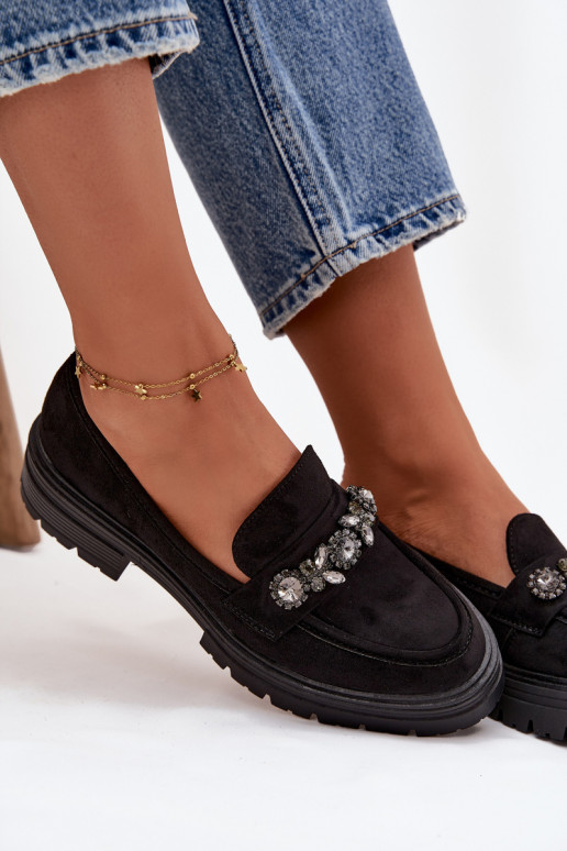 dames mocassins met glanzende gaten van eco-suèdeoIne zInart Lavisse