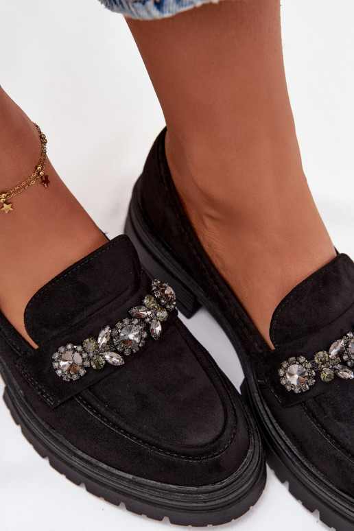 dames mocassins met glanzende gaten van eco-suèdeoIne zInart Lavisse