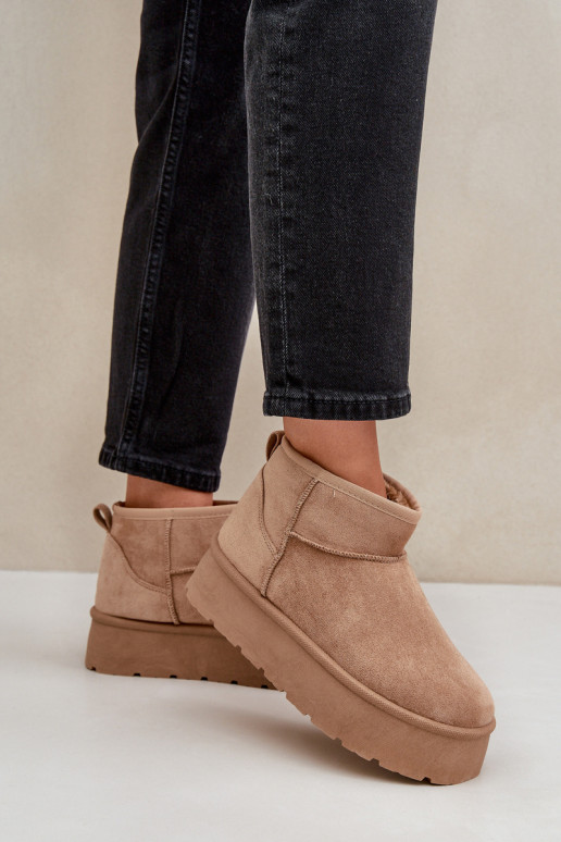 Dames SneeuIn laarzen met platform beige Ninala