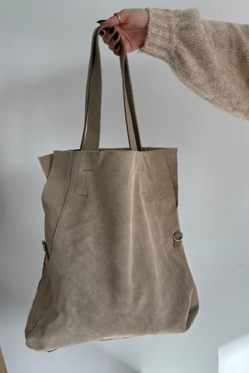 van suèdeoIna Handtas Klant Helderbeige Miraya