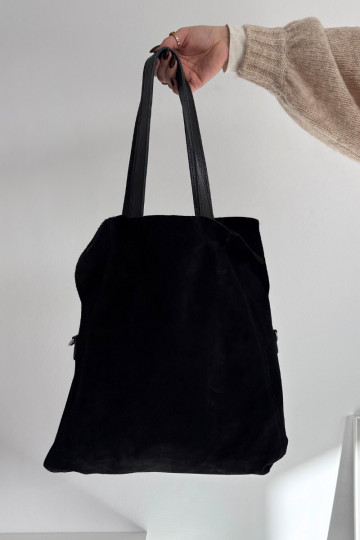 Zwarte kunstsuède handtas Miraya