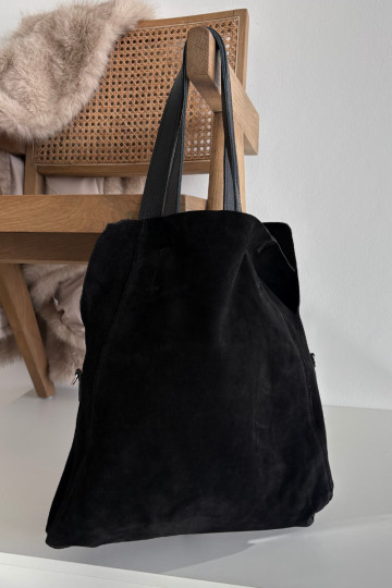 Zwarte kunstsuède handtas Miraya 2
