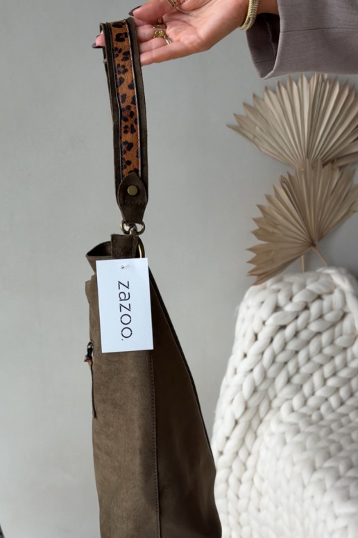 Handtasvan eco-suèdeu Donkerzielona Deliane