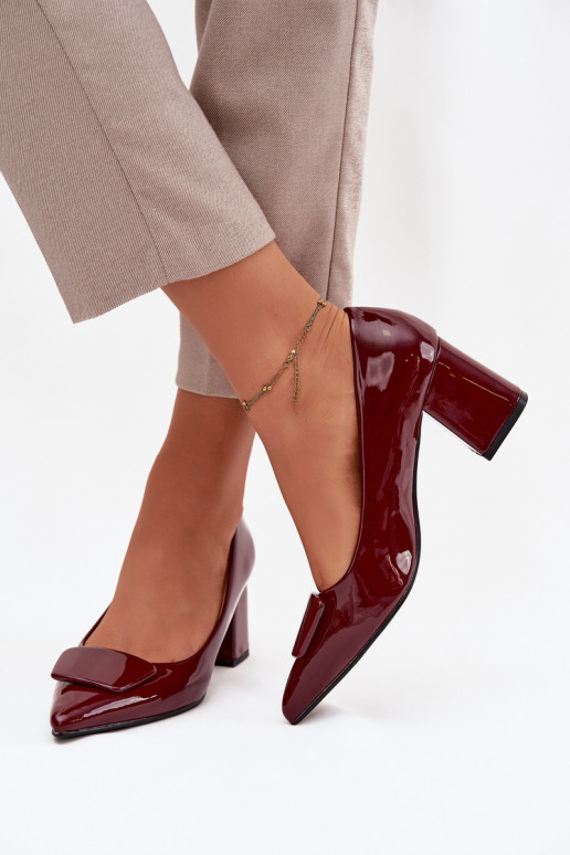 met lakeffect Schoenen met hakken met ornamenten bordeaux Isoline