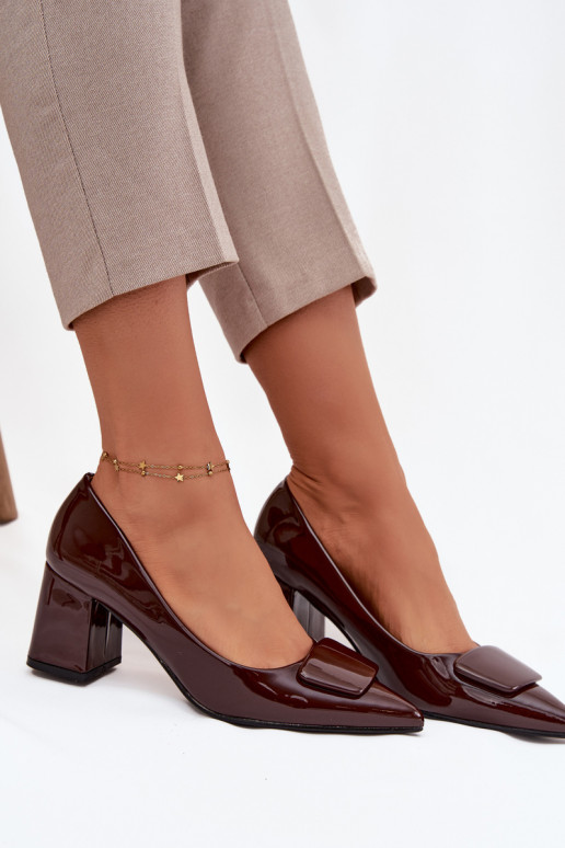 met lakeffect Schoenen met hakken met ornamenten CzekoladoIne Isoline