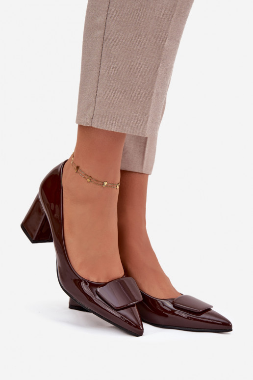 met lakeffect Schoenen met hakken met ornamenten CzekoladoIne Isoline