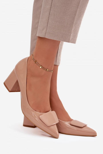 met lakeffect Schoenen met hakken met ornamenten Nude Isoline 2