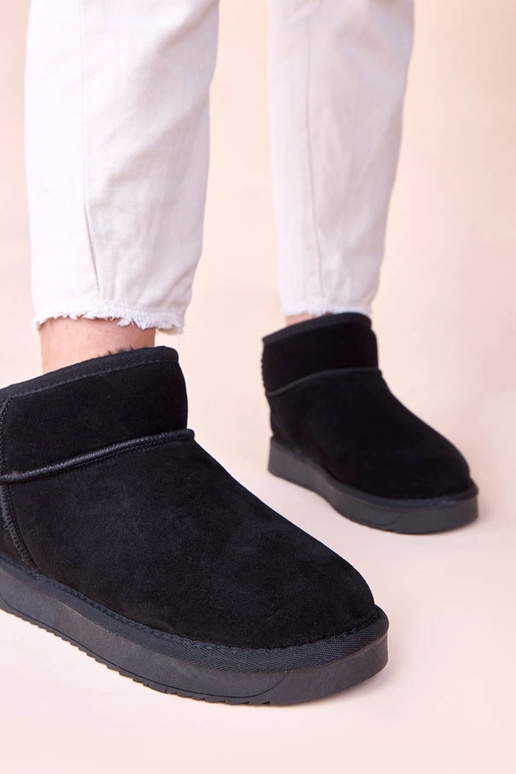 Zwarte sneeuwlaarzen van natuurlijk...