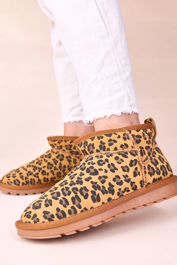 Leopardprint sneeuwlaarzen van natuurlijk suède, gevoerd met bont Matilda 2