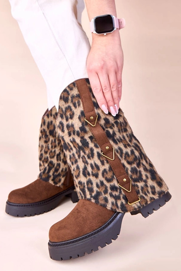 Bruine enkellaarsjes met... 2