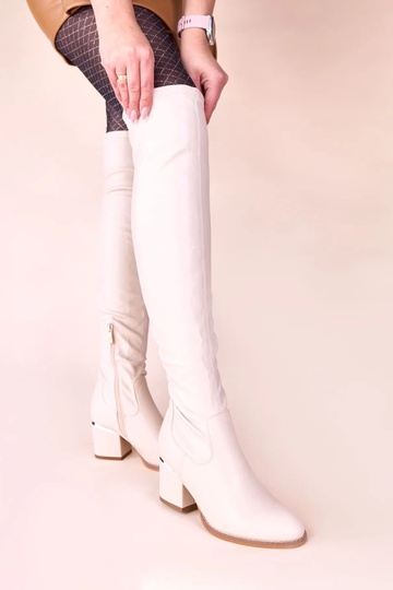 Sandkleurige lange laarzen... 2