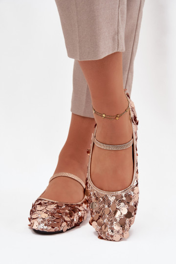 Roze ballerina's met pailletten Terlina 2